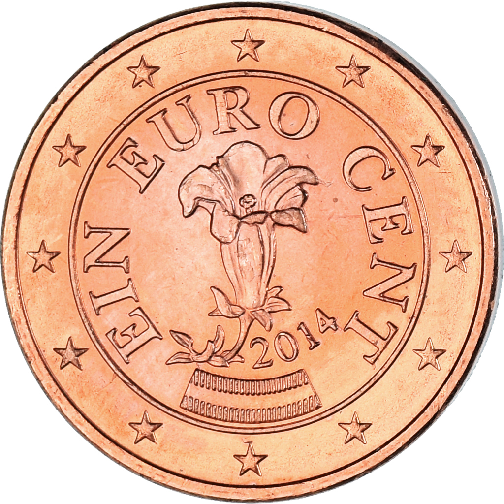 [#1044108] Österreich, Euro Cent, 2014, Vienna, VZ, Copper Plated Steel, KM:3082