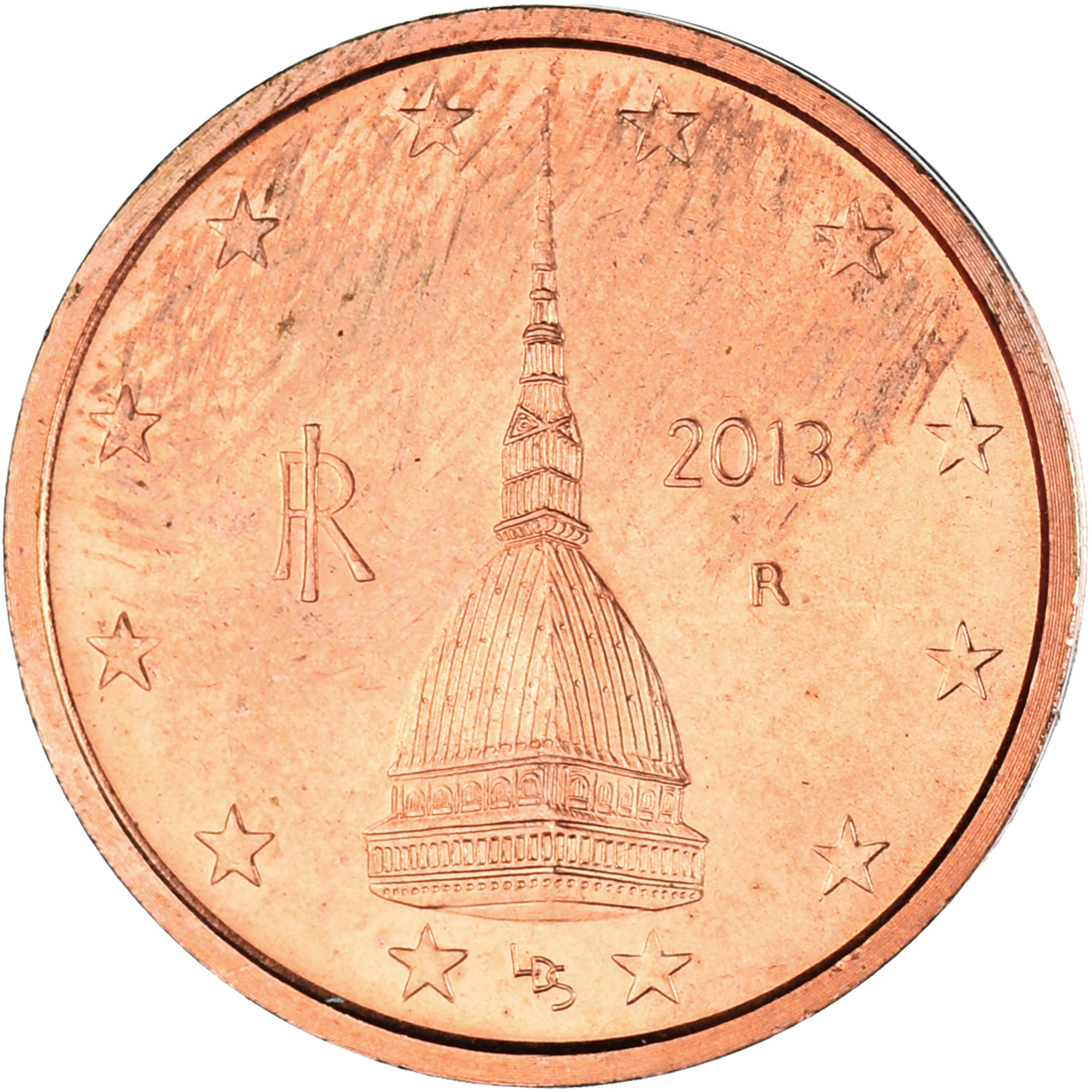 [#1044149] Italien, 2 Euro Cent, 2013, Rome, VZ, Copper Plated Steel, KM:211