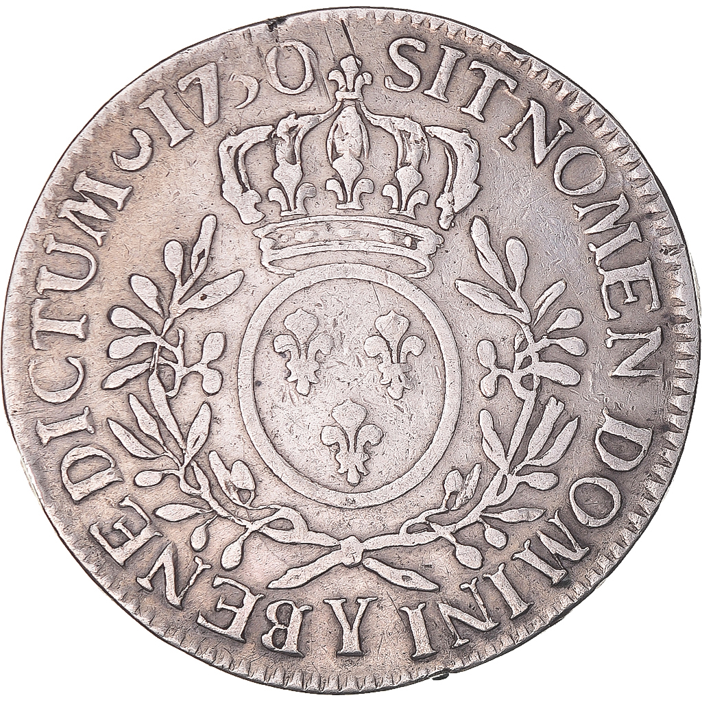 Coin, France, Louis XV, Ecu aux branches d'olivier, 1730, Bourges, 
