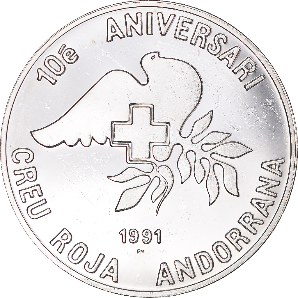 Coin, Andorra, 25 Diners, 1991, , Silver, KM:65