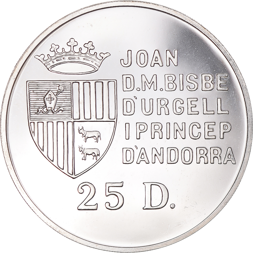Coin, Andorra, 25 Diners, 1991, , Silver, KM:65