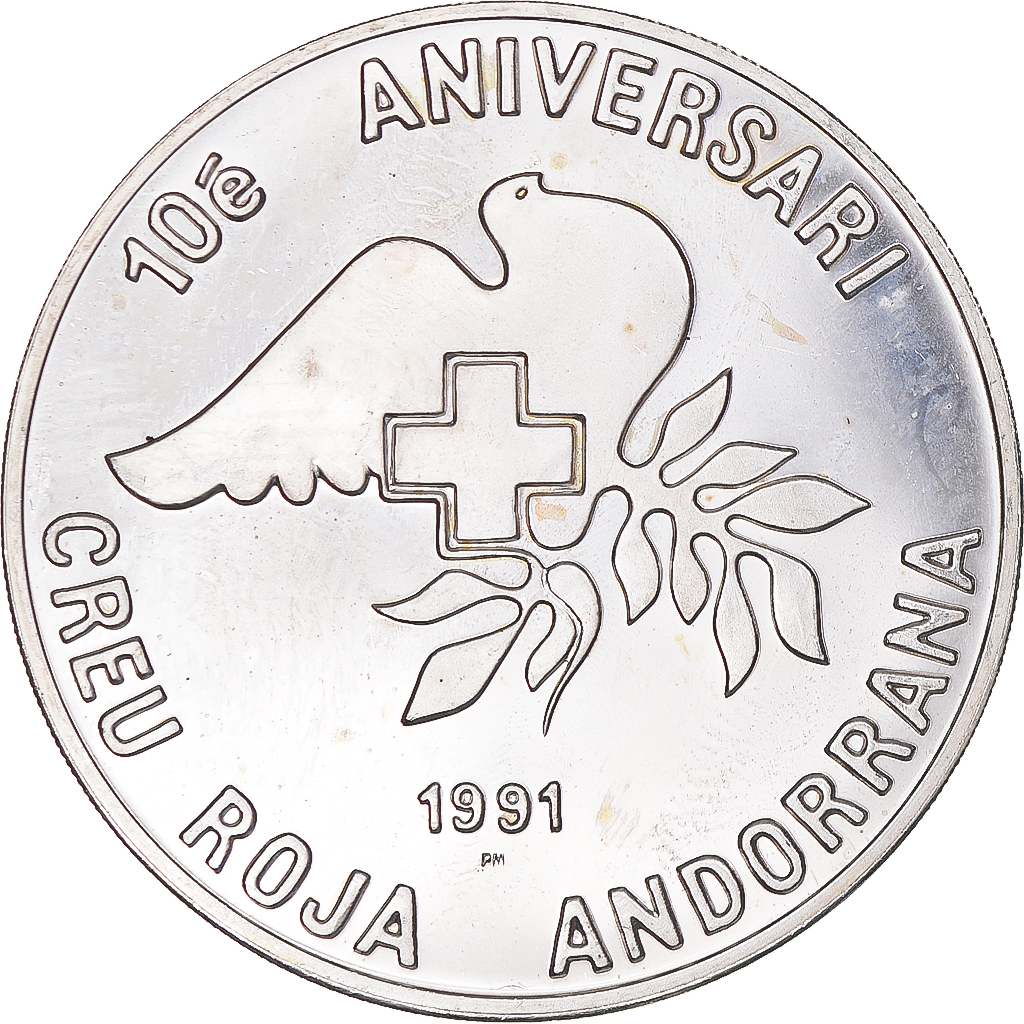 Coin, Andorra, 25 Diners, 1991, , Silver, KM:65