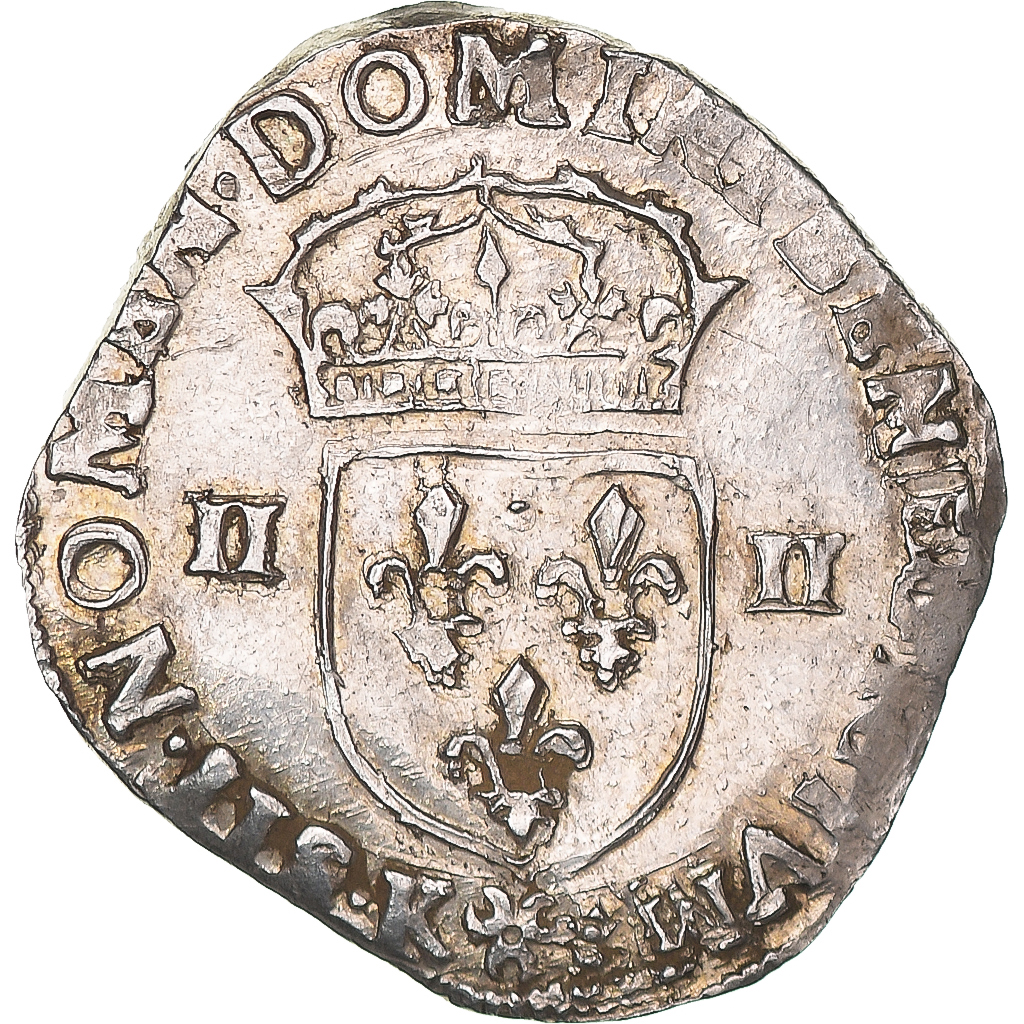 Coin, France, Henri IV, 1/4 d'écu à la croix feuillue de face, 1608, Bordeaux