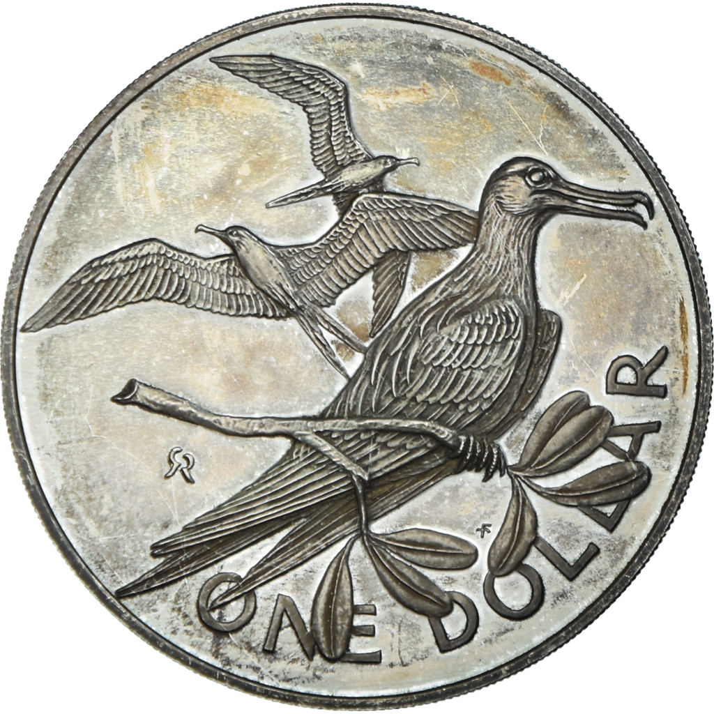 Coin, BRITISH VIRGIN ISLANDS, Elizabeth II, Dollar, 1975, Franklin Mint, U.S.A.