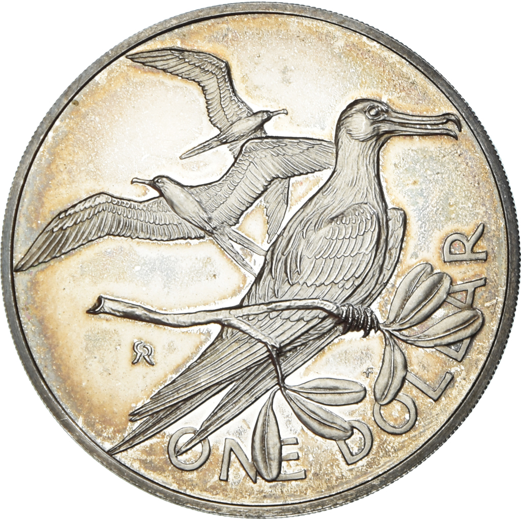 Coin, BRITISH VIRGIN ISLANDS, Elizabeth II, Dollar, 1974, Franklin Mint, U.S.A.