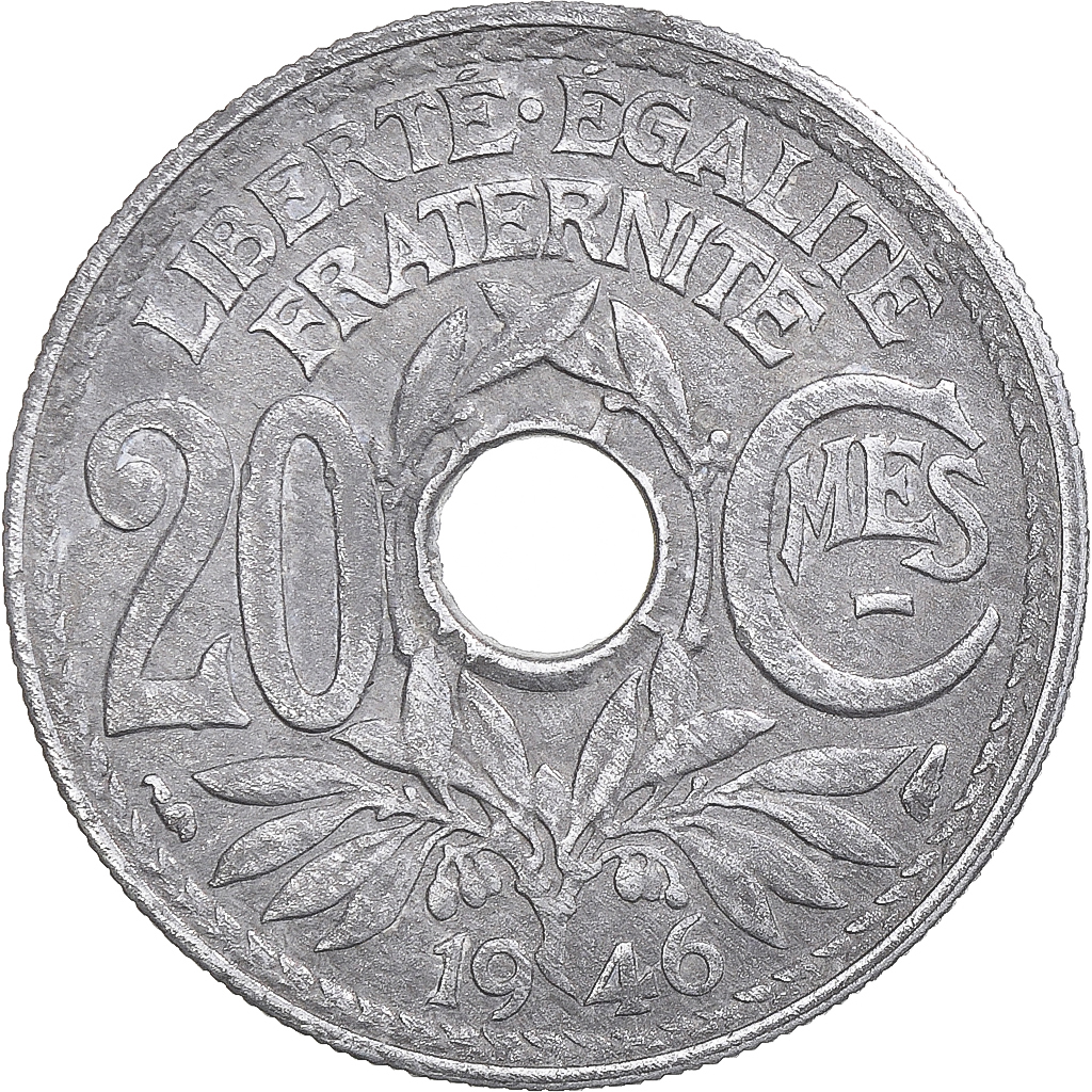 Coin, France, Lindauer, 20 Centimes, 1946, , Zinc, KM:907.1