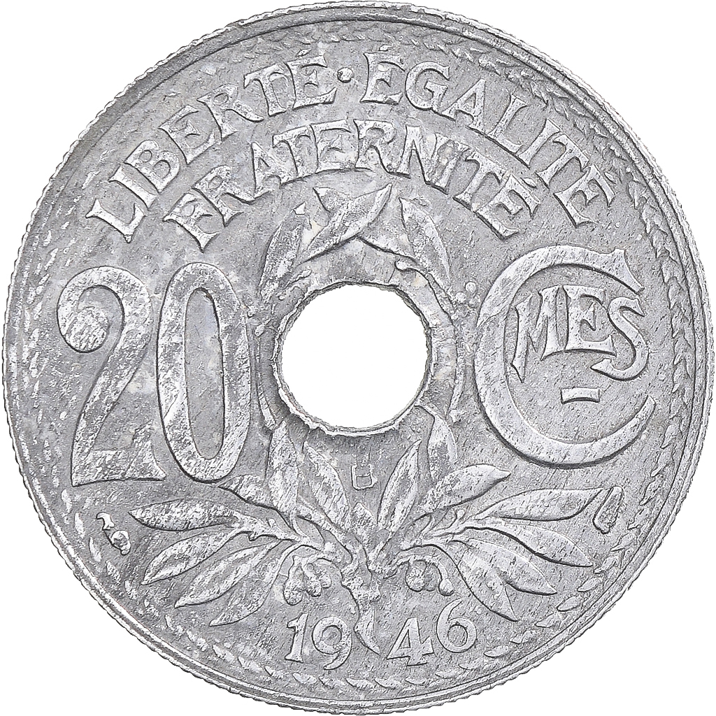 Coin, France, Lindauer, 20 Centimes, 1946, Beaumont - Le Roger, Very rare