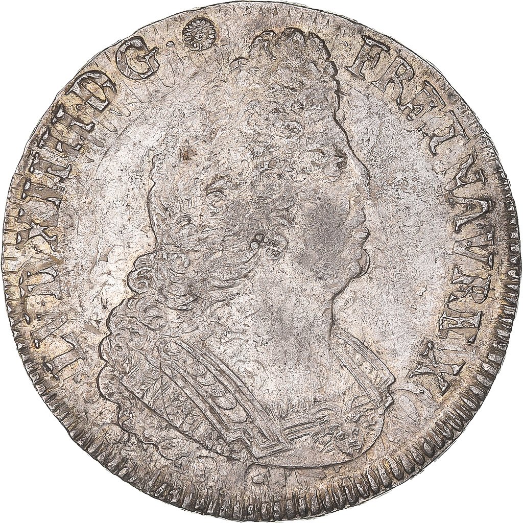 Munten, Frankrijk, Louis XIV, Écu aux palmes, Ecu, 1694, Nantes, réformé