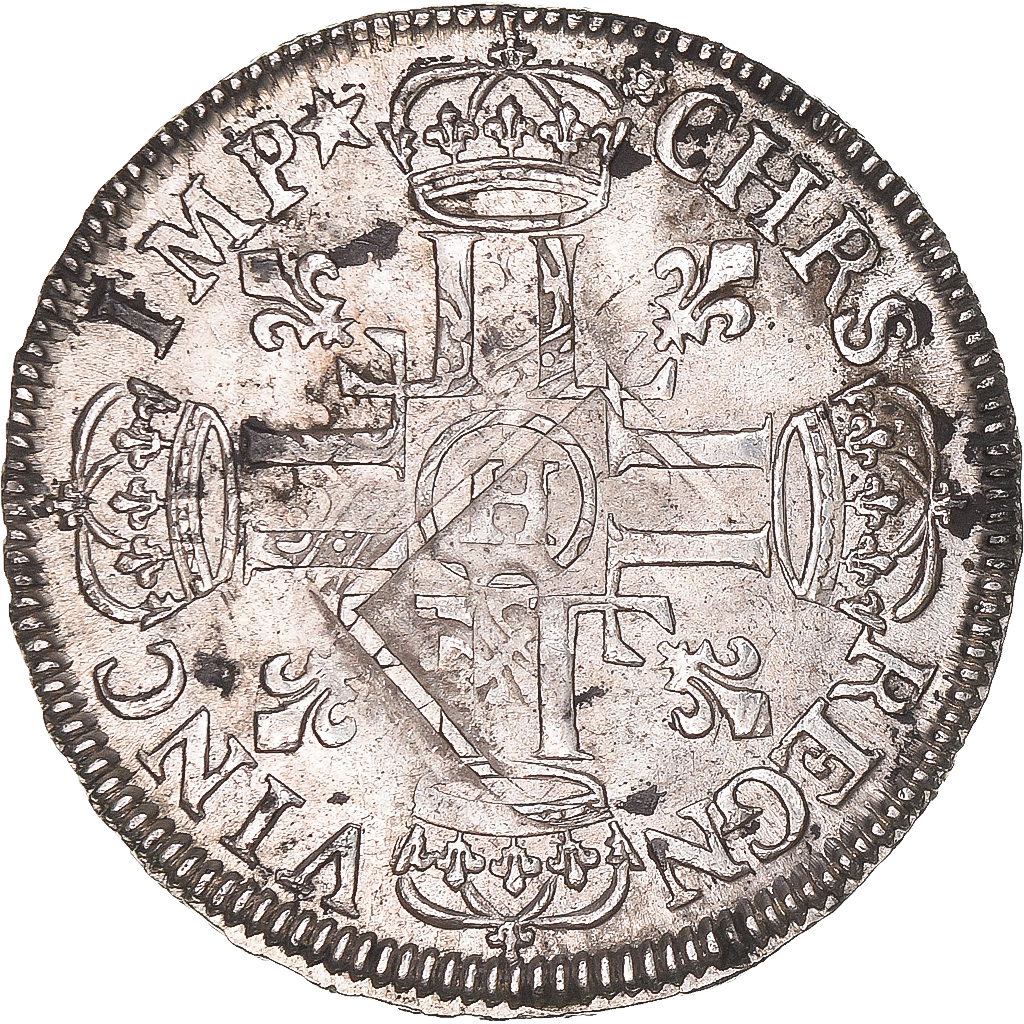 Coin, France, Louis XIV, 1/2 Écu aux 8 L, 1/2 Ecu, 1691, La Rochelle