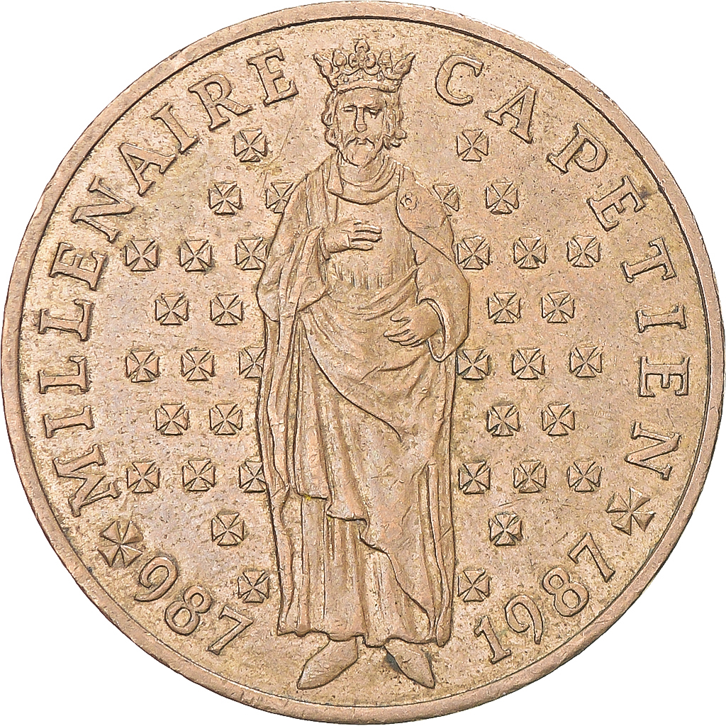 Coin, France, Hugues Capet, 10 Francs, 1987, Pessac, , Nickel-Bronze