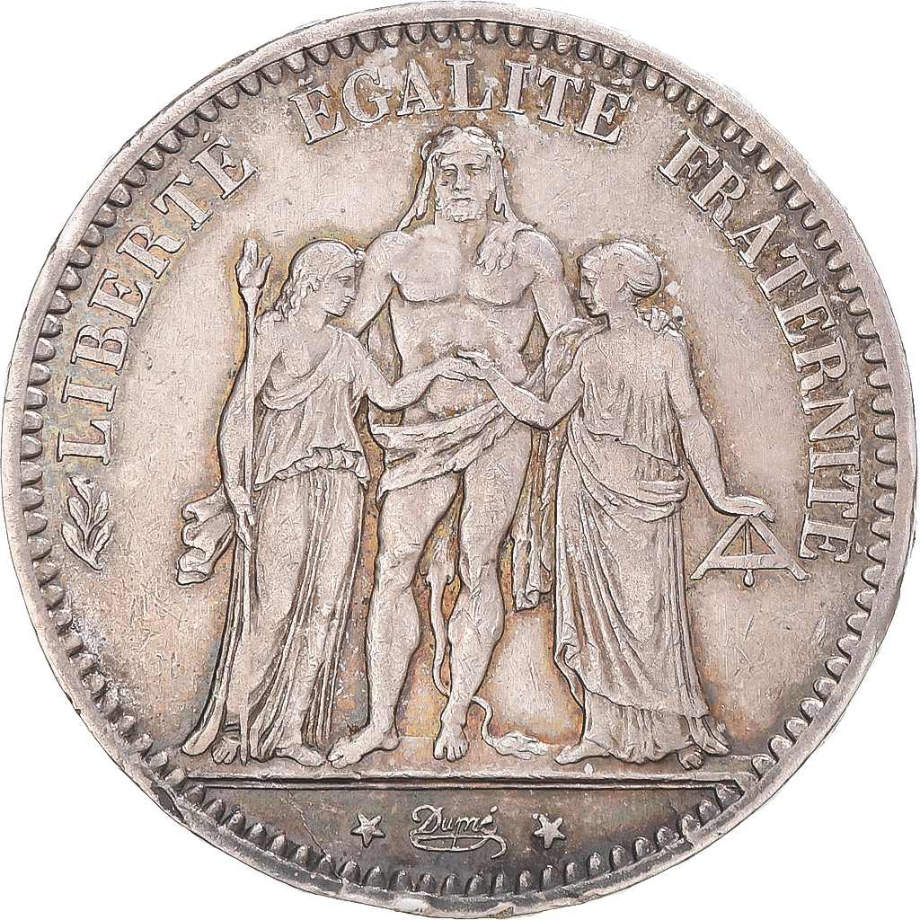 Coin, France, Hercule, 5 Francs, 1878, Bordeaux, , Silver, KM:820.2