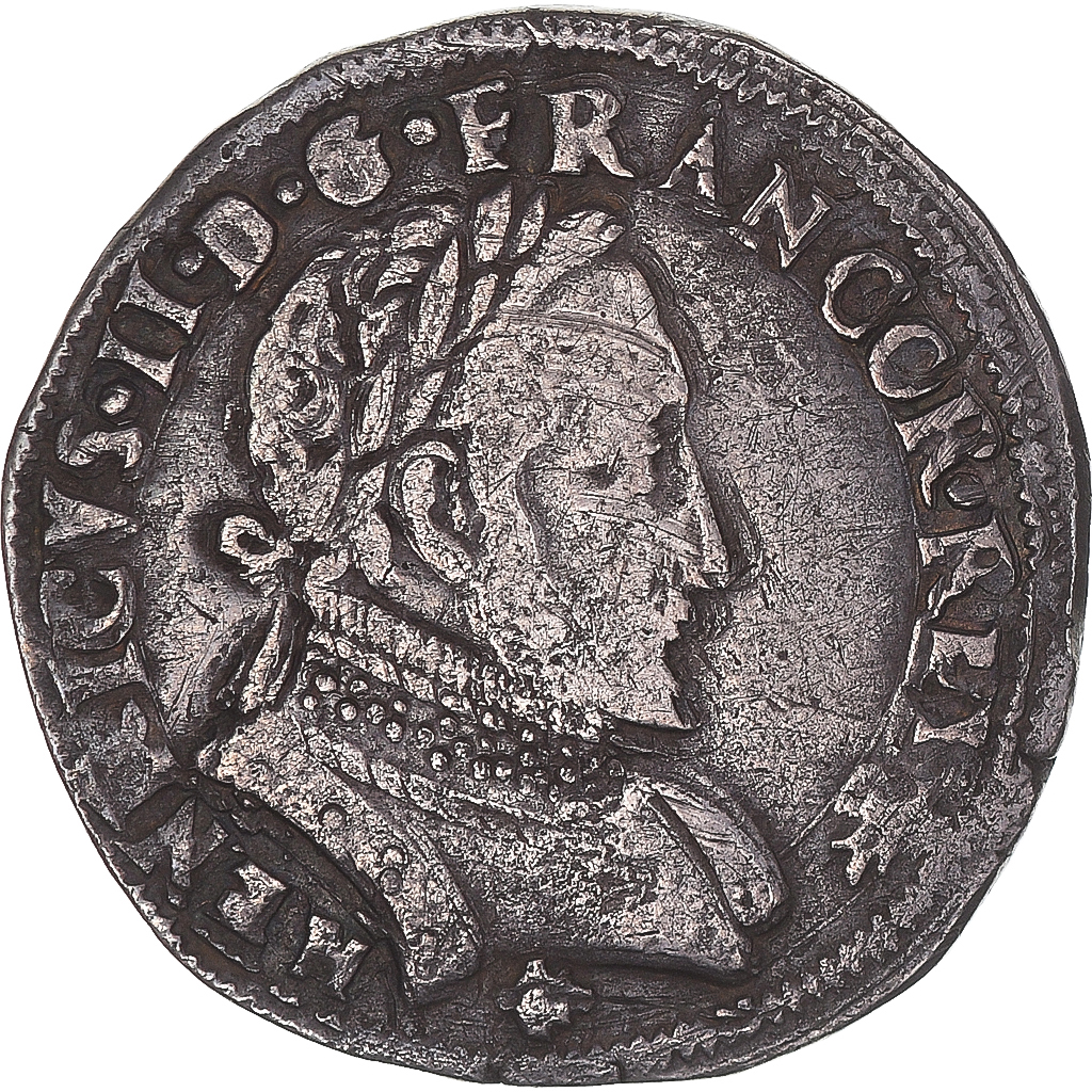 Coin, France, Henri II, Teston au buste lauré, 2e type, 1560, Bayonne