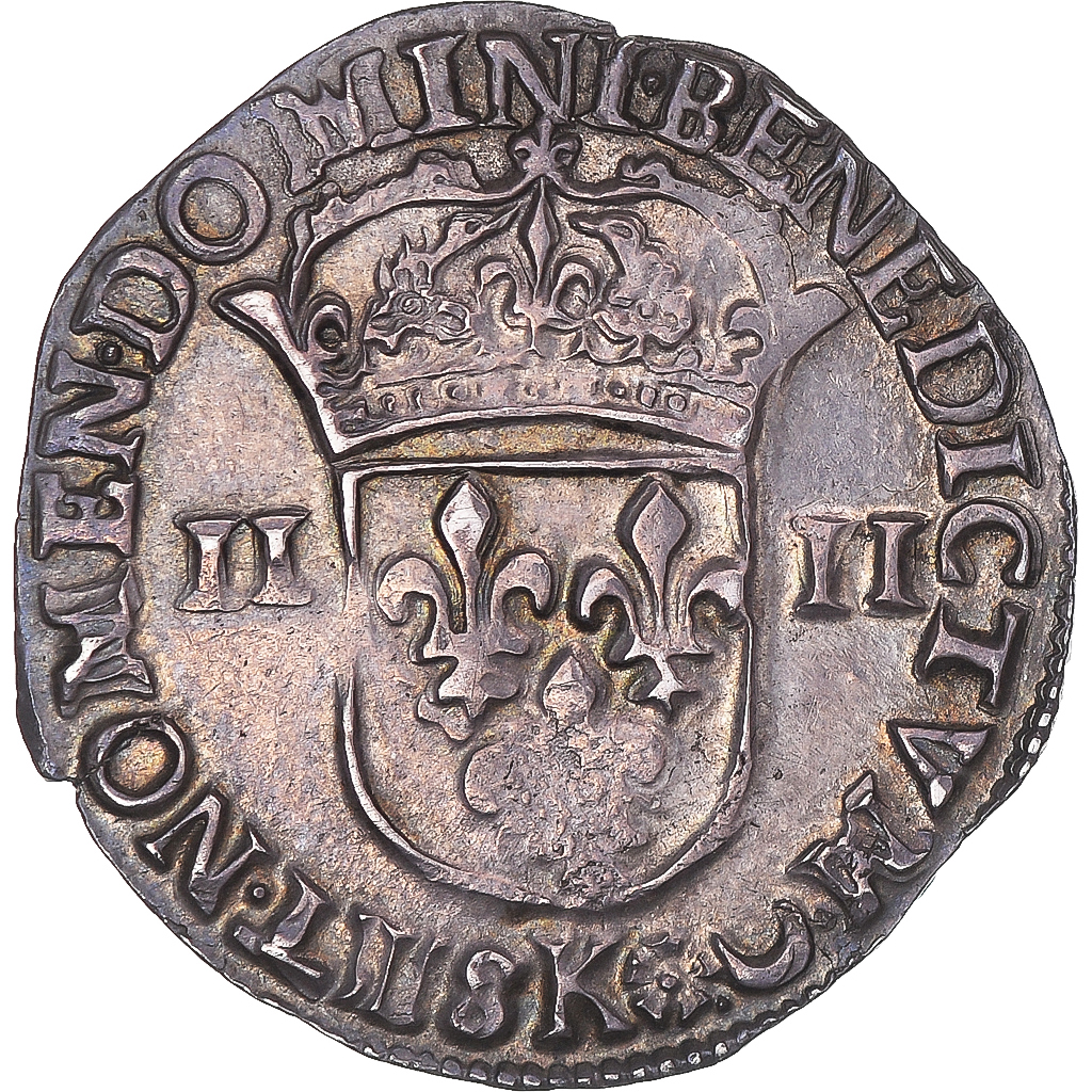 Coin, France, Louis XIV, 1/4 Ecu, frappé au marteau, 1643, Bordeaux, 