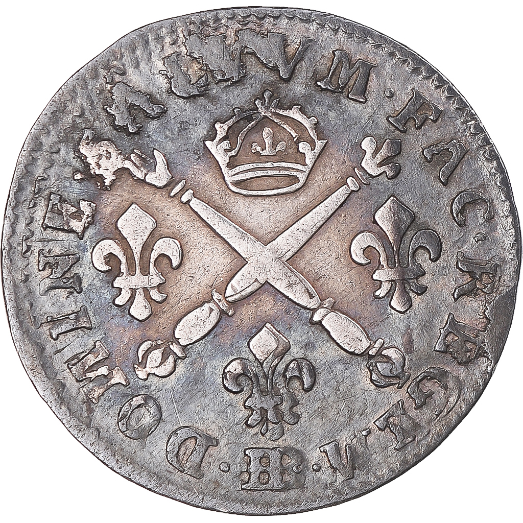 Coin, France, Louis XIV, 5 Sols aux insignes, 5 Sols, 1/16 ECU, 1703