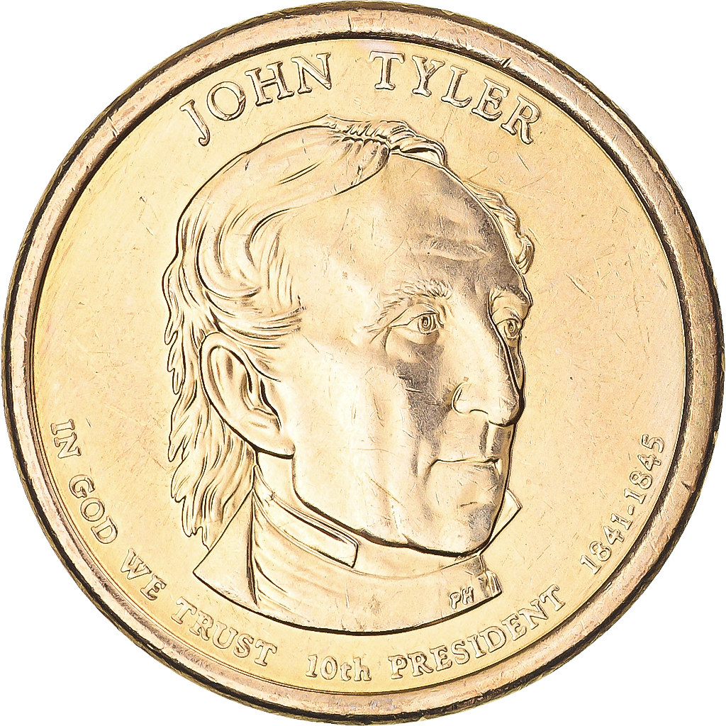 Coin, United States, John Tyler, Dollar, 2009, U.S. Mint, Denver, 