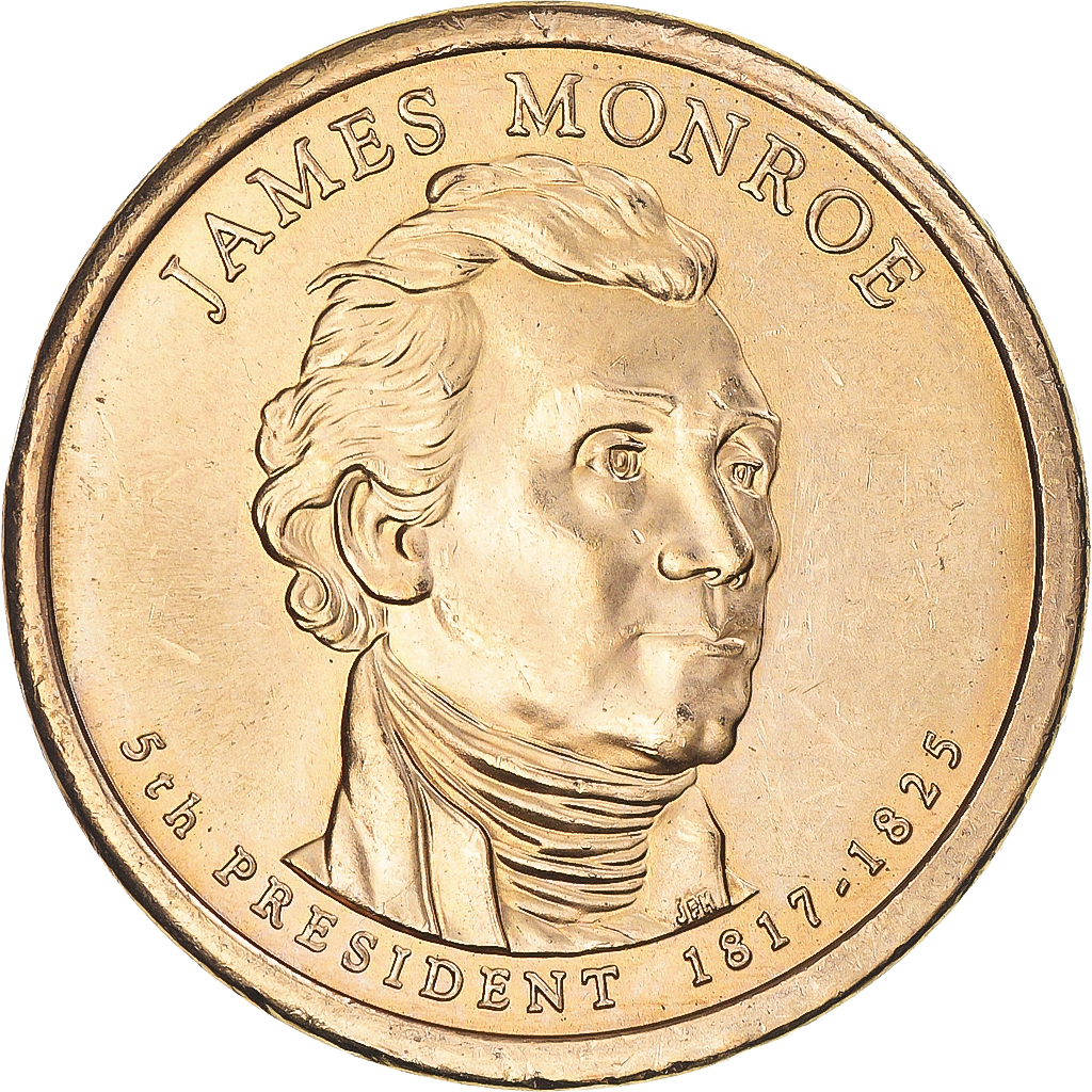 Coin, United States, James Monroe, Dollar, 2008, U.S. Mint, Philadelphia