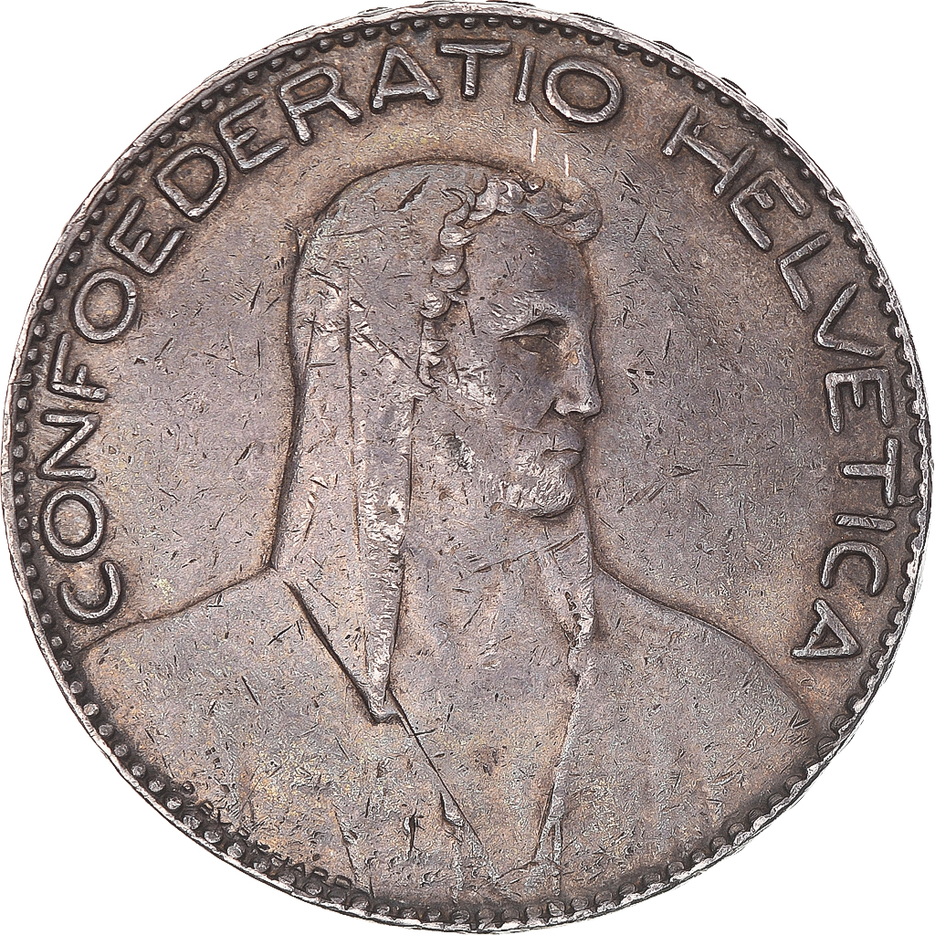 Coin, Switzerland, 5 Francs, 1922, Bern, , Silver, KM:37