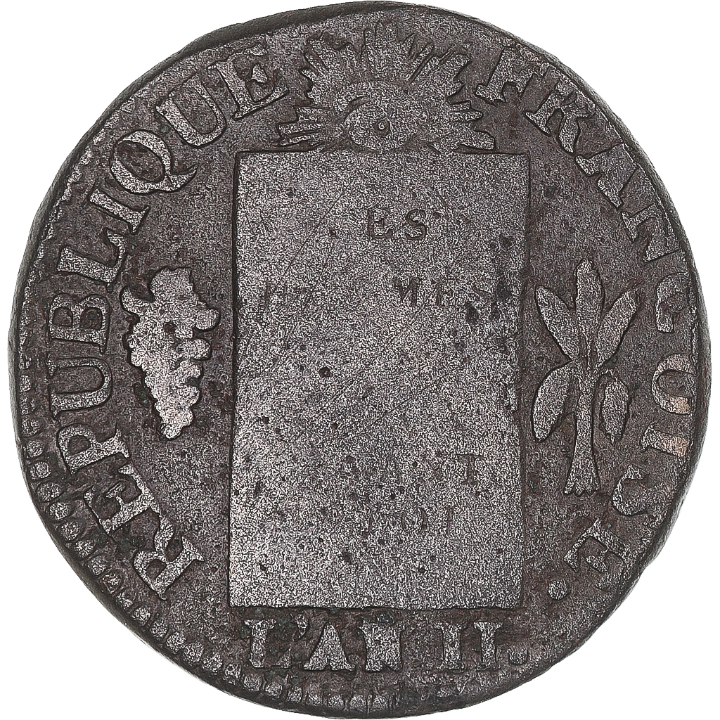 Coin, France, Sol aux balances françoise, Sol, 1793, Lyon, , Bronze