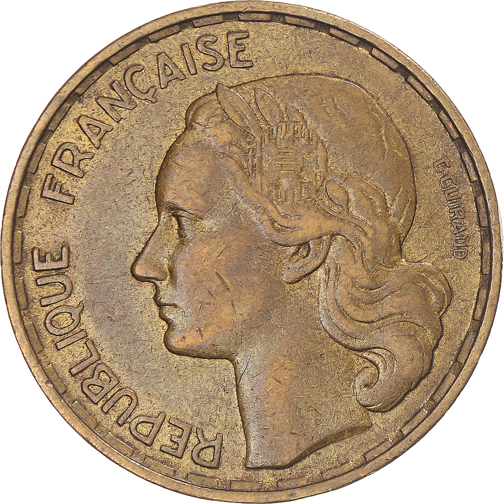 Coin, France, Guiraud, 50 Francs, 1953, Paris, , Aluminum-Bronze