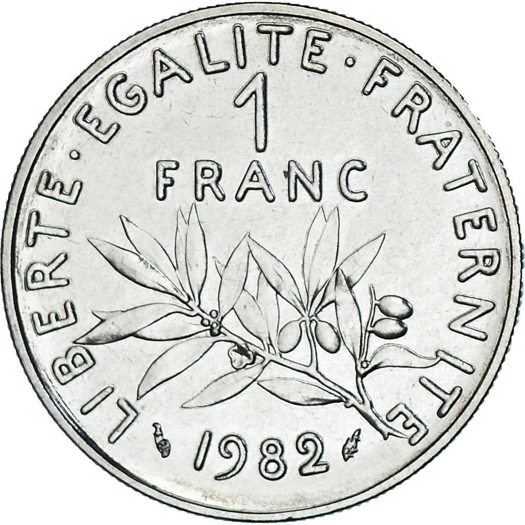 Coin, France, Semeuse, Franc, 1982, Paris, série FDC, , Nickel