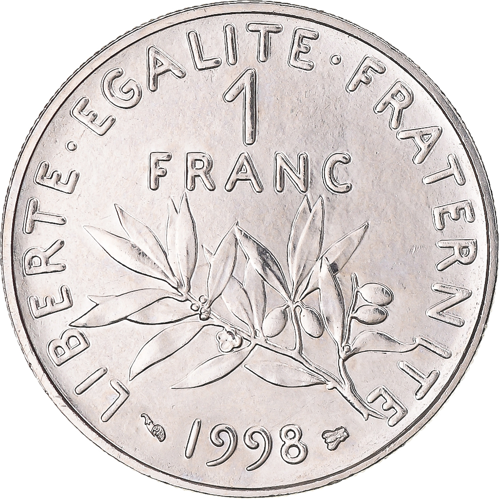 Coin, France, Semeuse, Franc, 1998, Paris, BU, , Nickel, KM:925.1