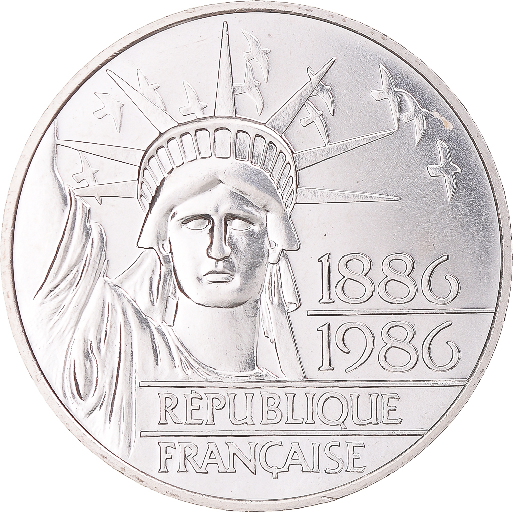 Coin, France, Statue de la Liberté, 100 Francs, 1986, , Silver