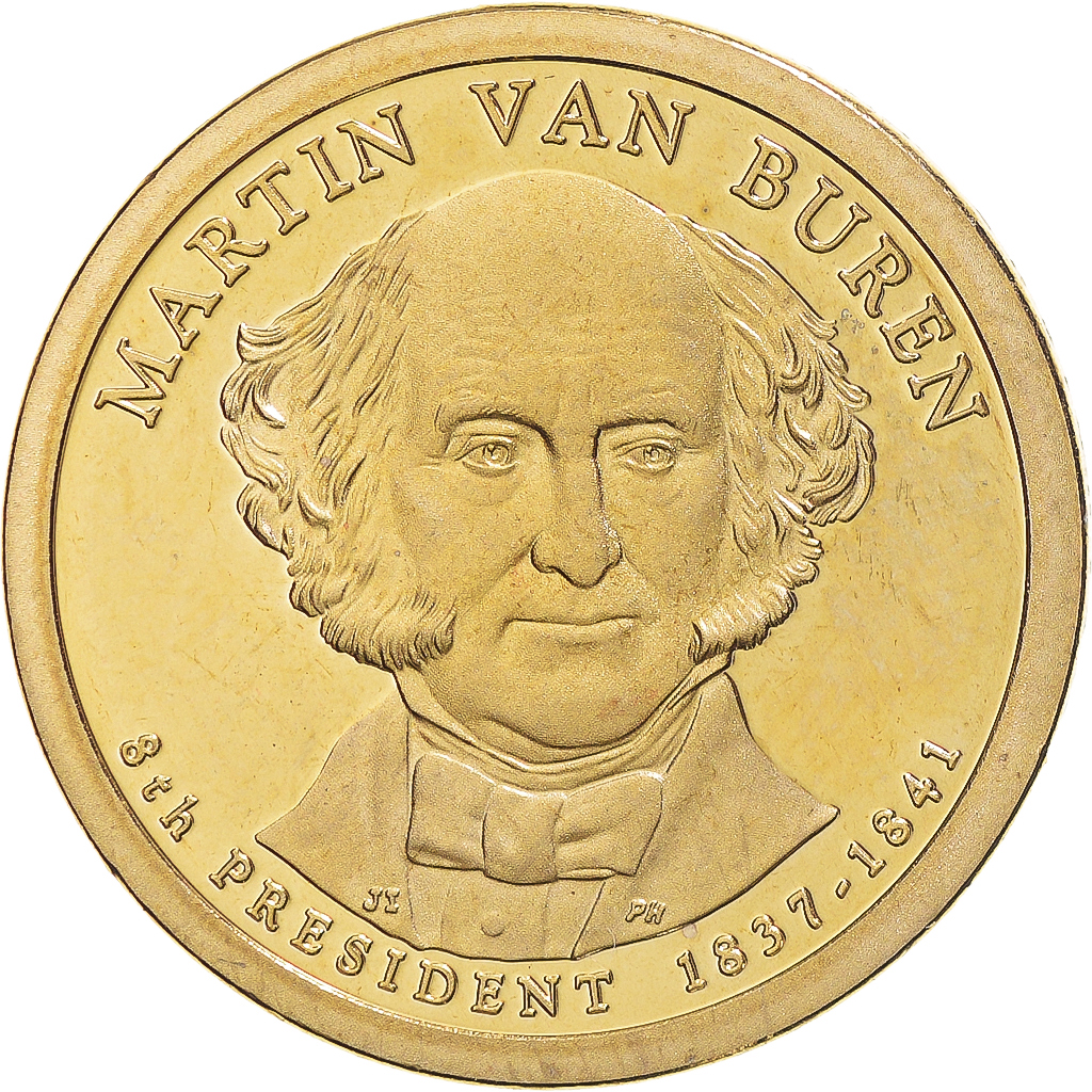 Coin, United States, Martin Van Buren, Dollar, 2008, U.S. Mint, San ...