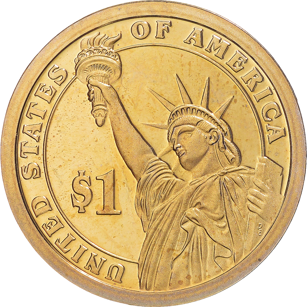 Coin, United States, Millard Fillmore, Dollar, 2010, U.S. Mint, San Francisco