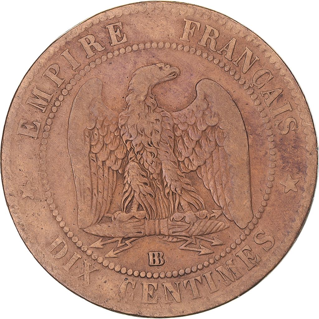 希少！ 肉の万世 トランプ 1046517] Coin, France, Napoleon III, 10 Centimes, 1864, Strasbourg