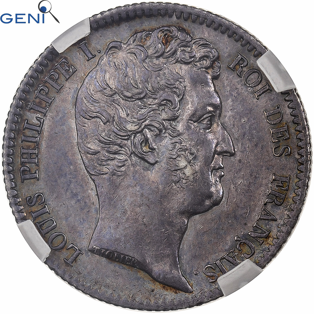 France, Louis Philippe I, 1 Franc, 1831, Paris, Silver, GENI, AU58, Gadoury:452