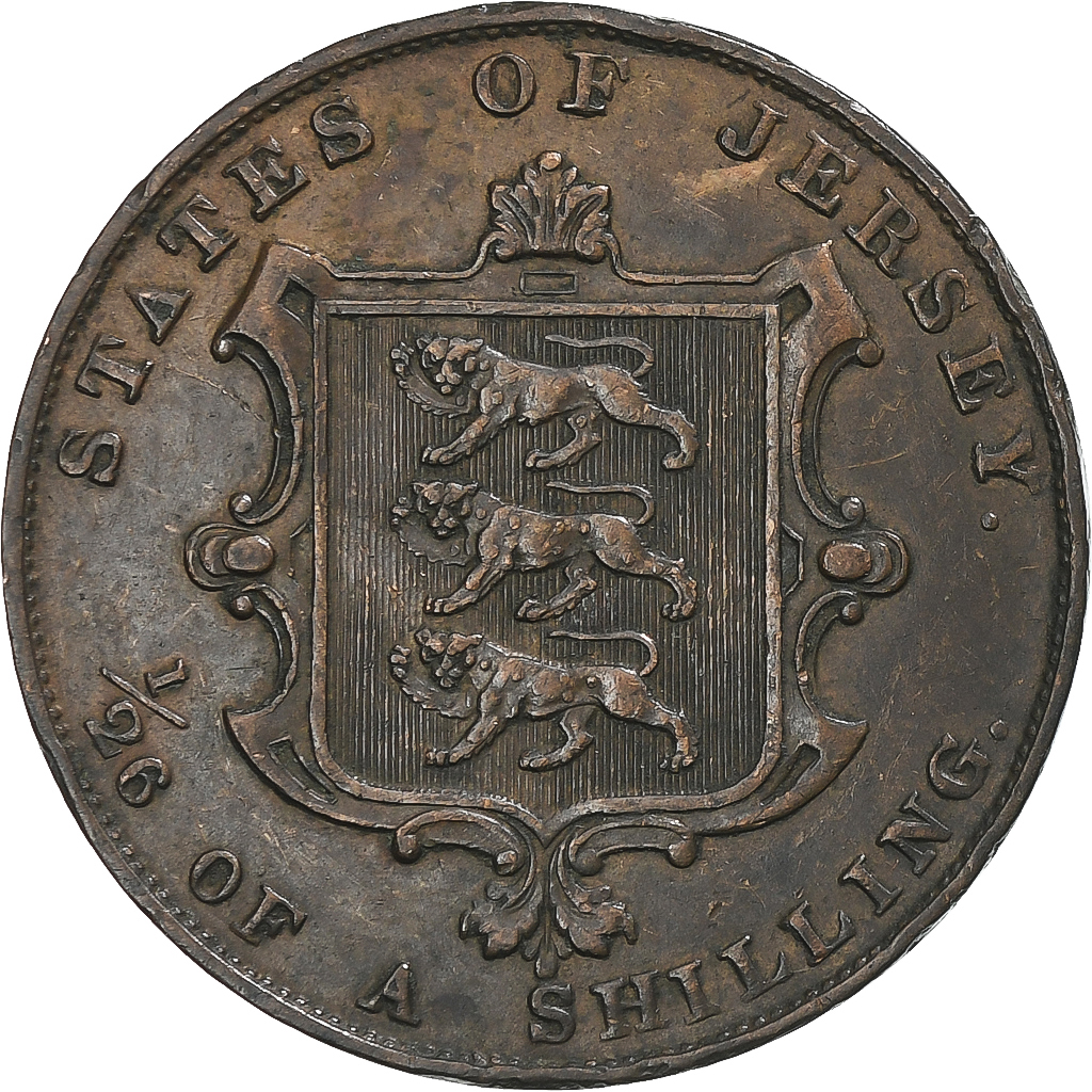 Jersey, Victoria, 1/26 Shilling, 1861, , Copper, KM:2