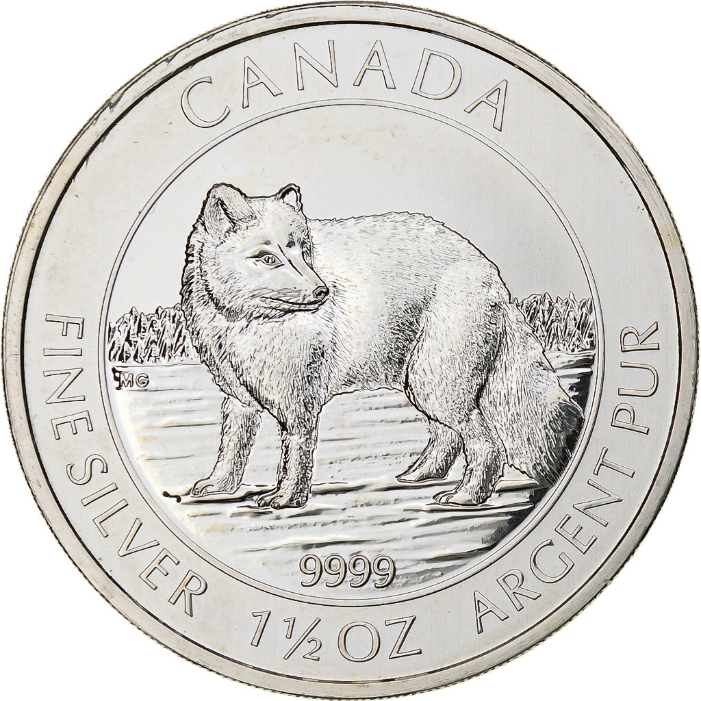 Canada, Elizabeth II, 8 Dollars, Renard, 2014, 1-1/2 Oz, Silver, 