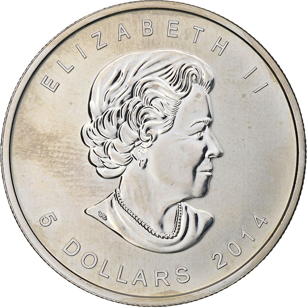 Canada, Elizabeth II, 5 Dollars, Aigle, 2014, 1 Oz, Silver, 