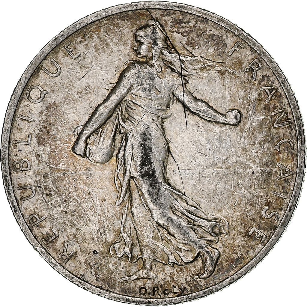 France, 2 Francs, Semeuse, 1909, Paris, Silver, , Gadoury:532, KM:845.1