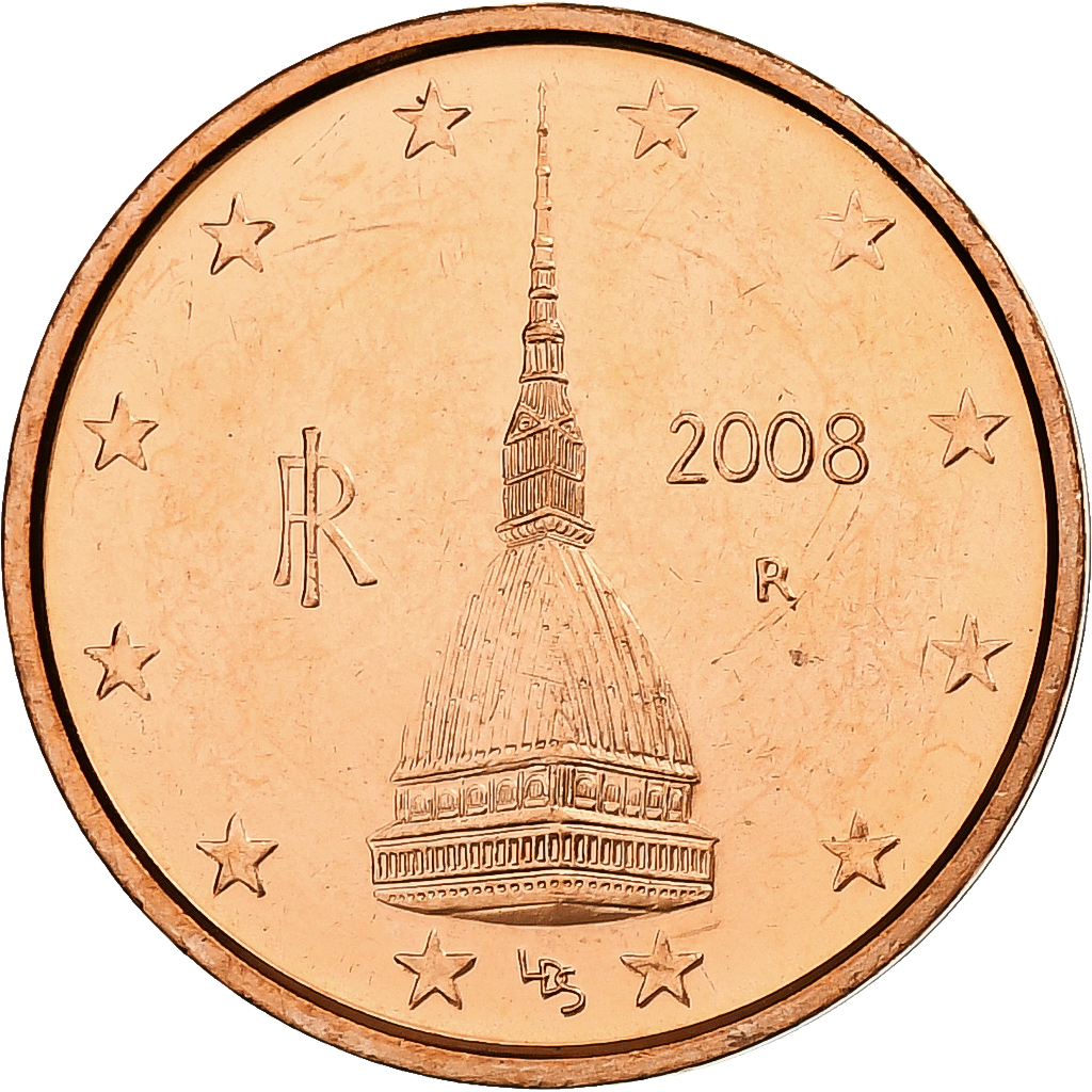 Italien, 2 Euro Cent, 2008, Rome, Copper Plated Steel, STGL, KM:211