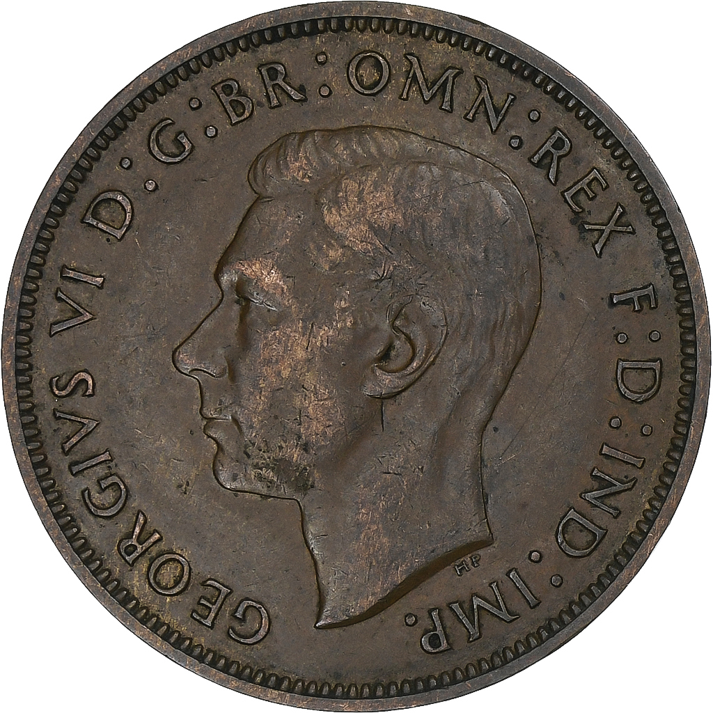 Great Britain, George VI, Penny, 1939, Bronze, , KM:845