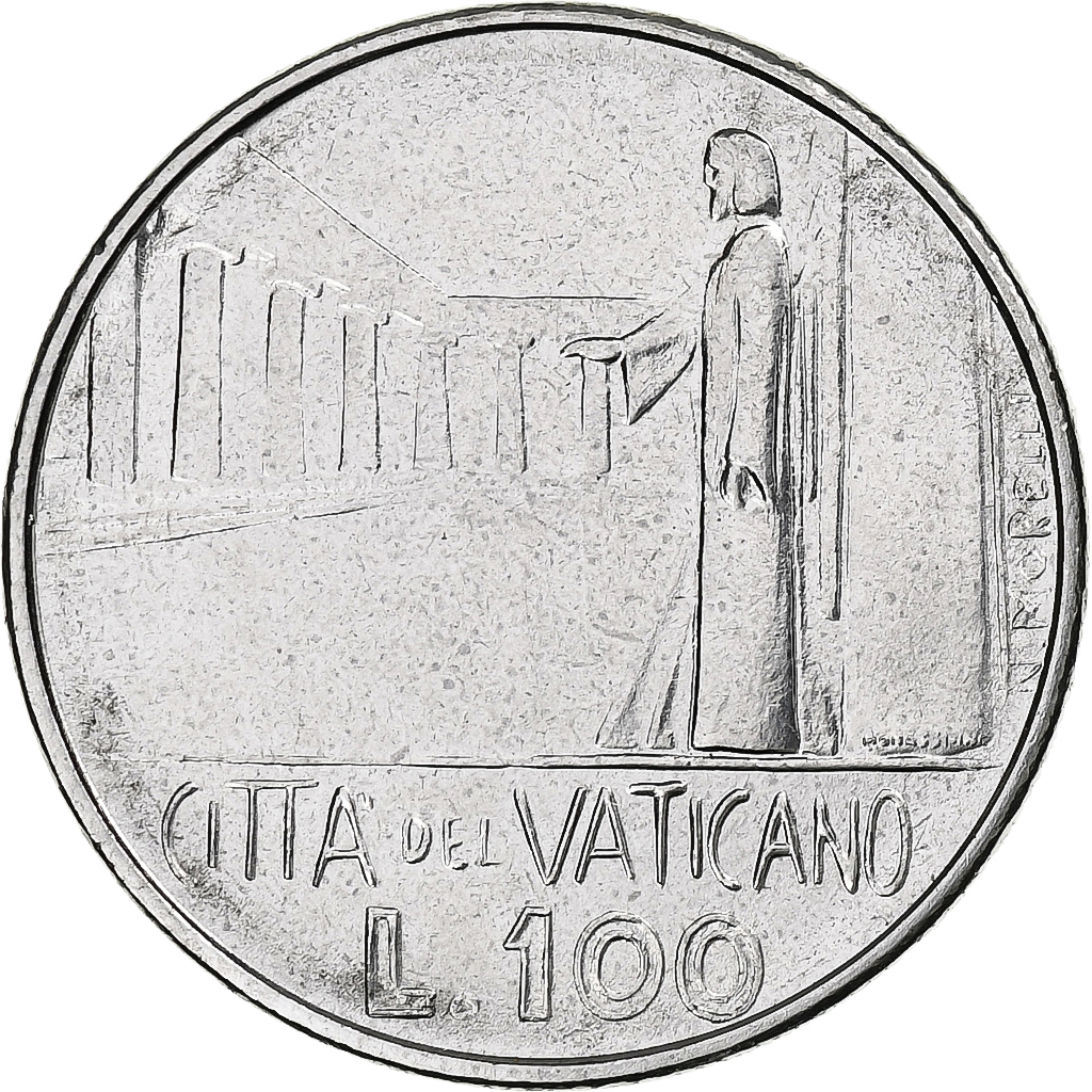 VATICAN CITY, Paul VI, 100 Lire, 1978, Rome, Stainless Steel, MS, KM:137