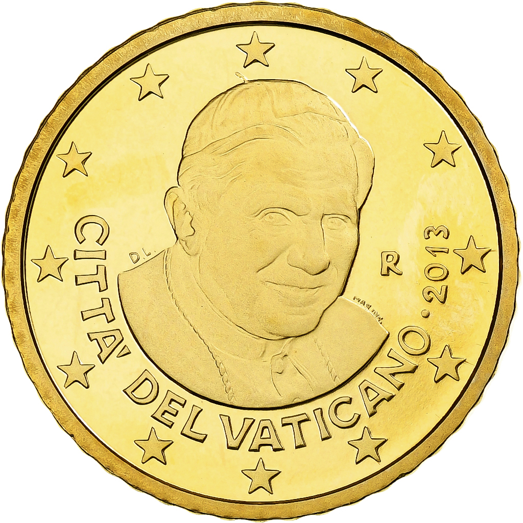 Vatikanstadt, Benedict XVI, 50 Euro Cent, PP, 2013, Rome, Messing, STGL, KM:387