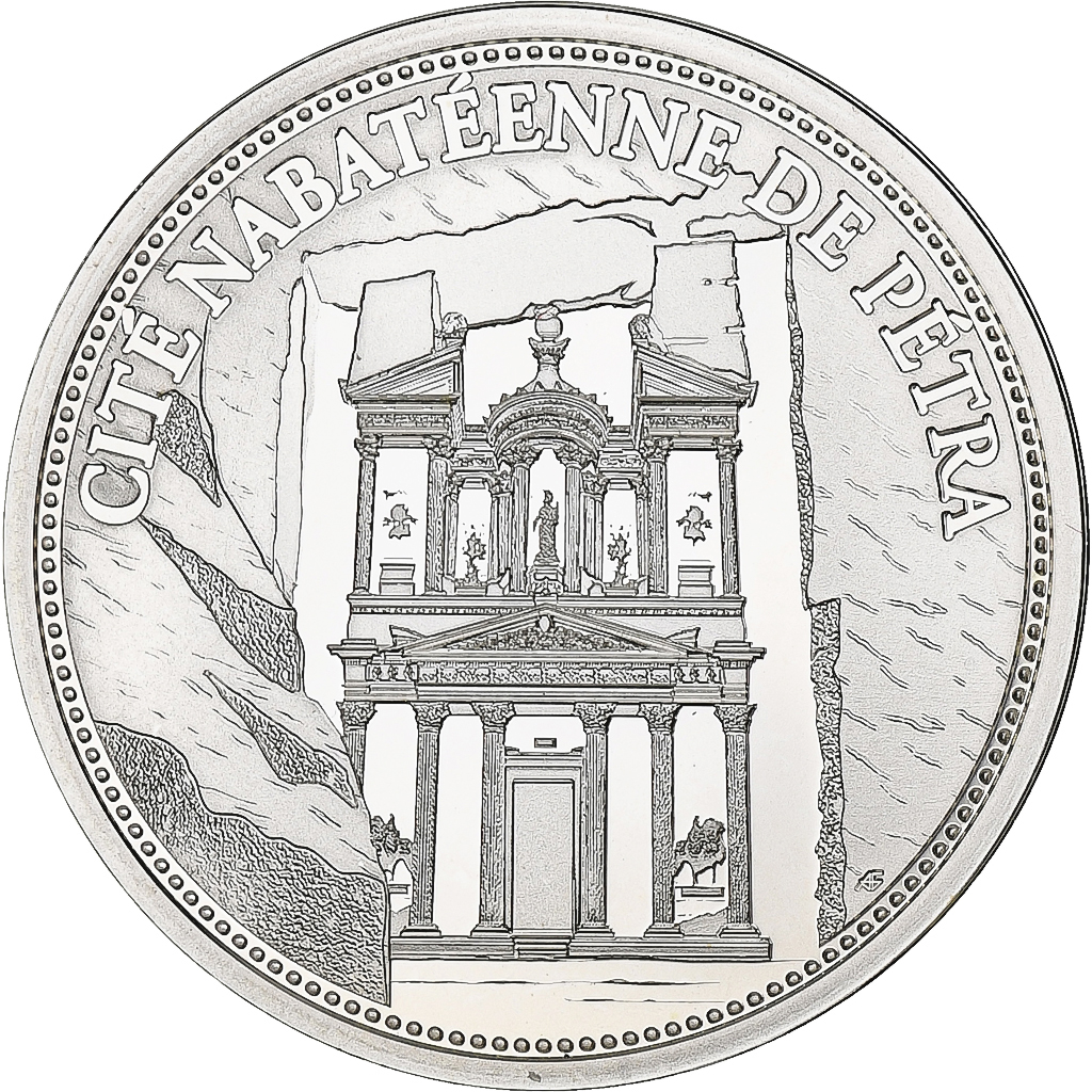 Jordan, Medal, 7 Merveilles du Monde, Cité Nabatéenne de Pétra, Silver