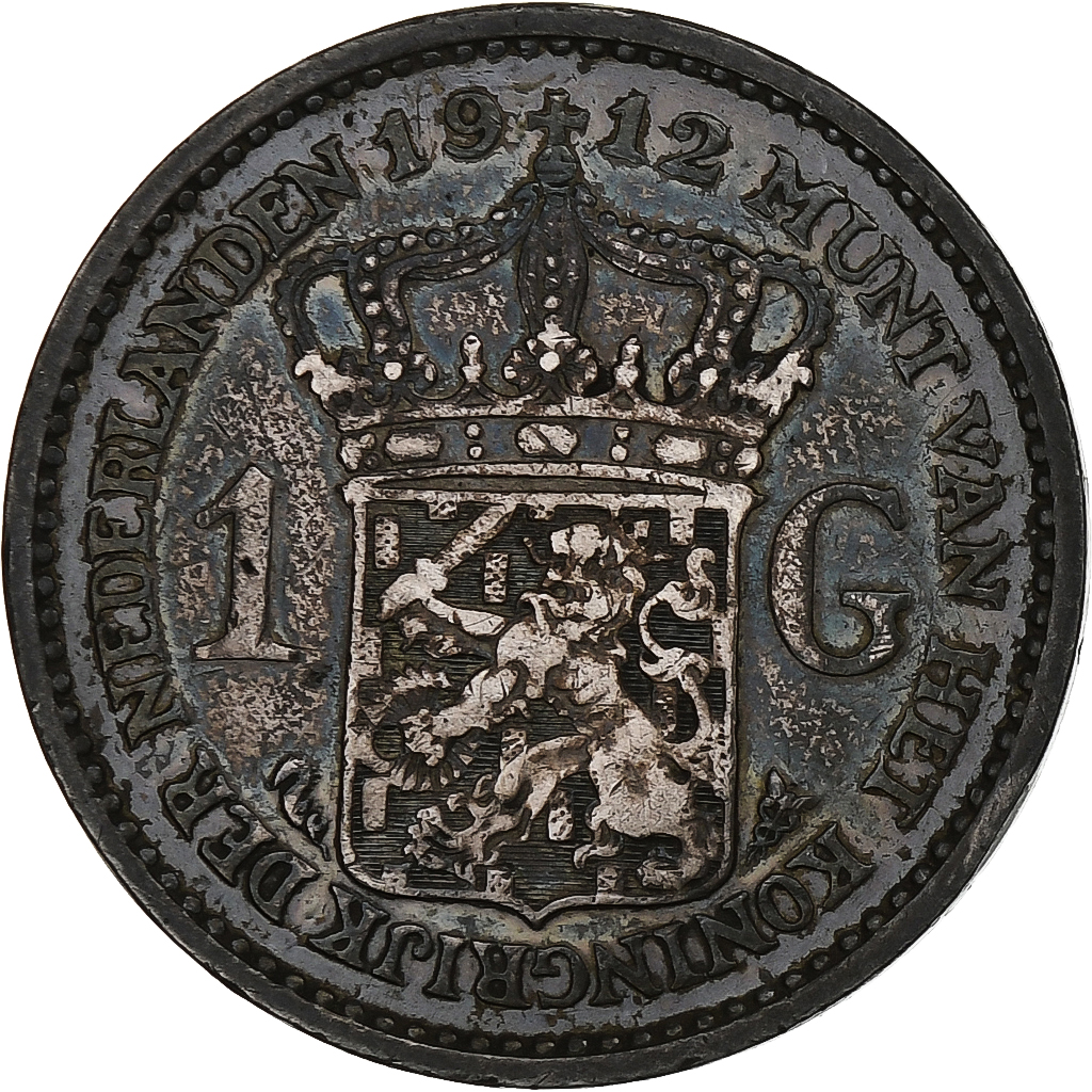 Netherlands, Wilhelmina I, Gulden, 1912, Silver, , KM:148