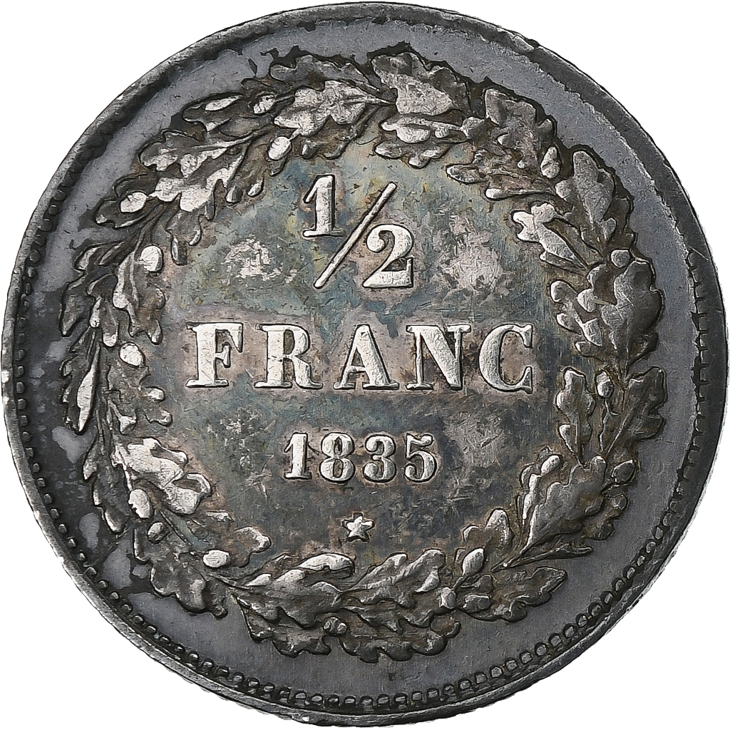 Belgium, Leopold I, 1/2 Franc, 1835, Silver, , KM:6