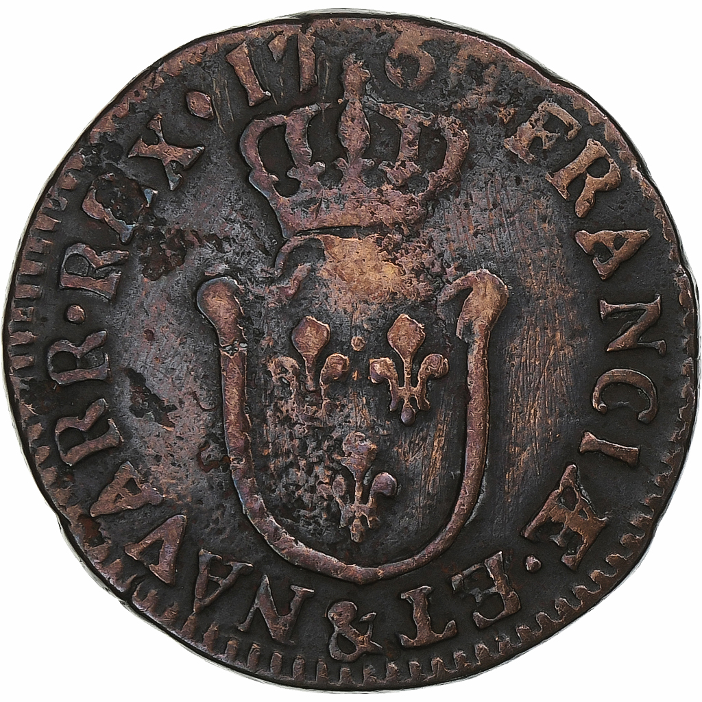 France, Louis XV, 1/2 Sol d'Aix, 1769, Aix, Copper, , Gadoury:274