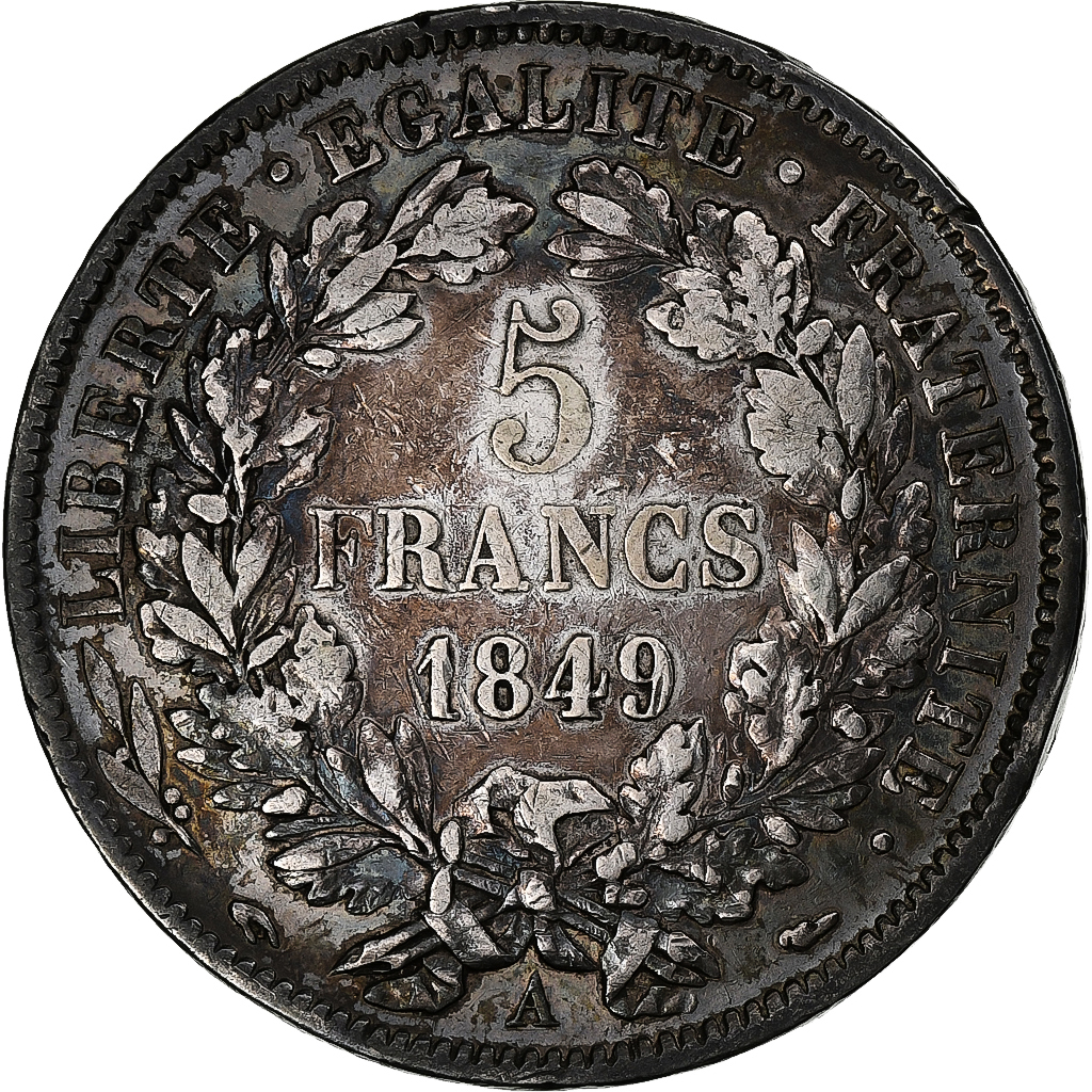 France, 5 Francs, Cérès, 1849, Paris, Silver, , Gadoury:719, KM:761.1