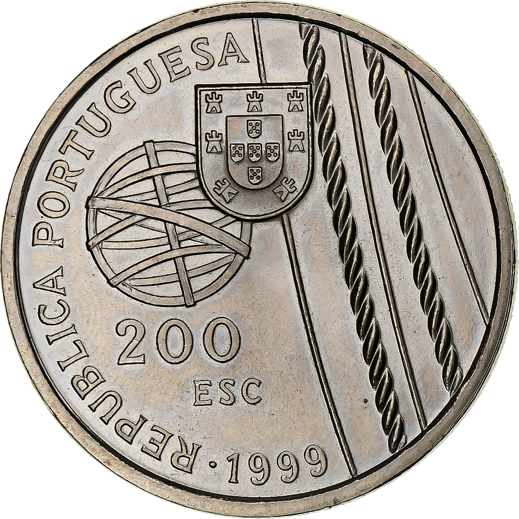 Portugal, 200 Escudos, 1999, Lisbon, Copper-nickel, , KM:716