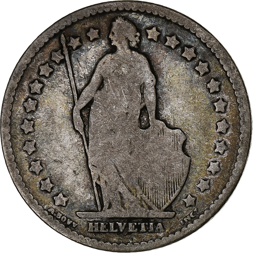 Switzerland, Franc, 1880, Bern, Silver, , KM:24
