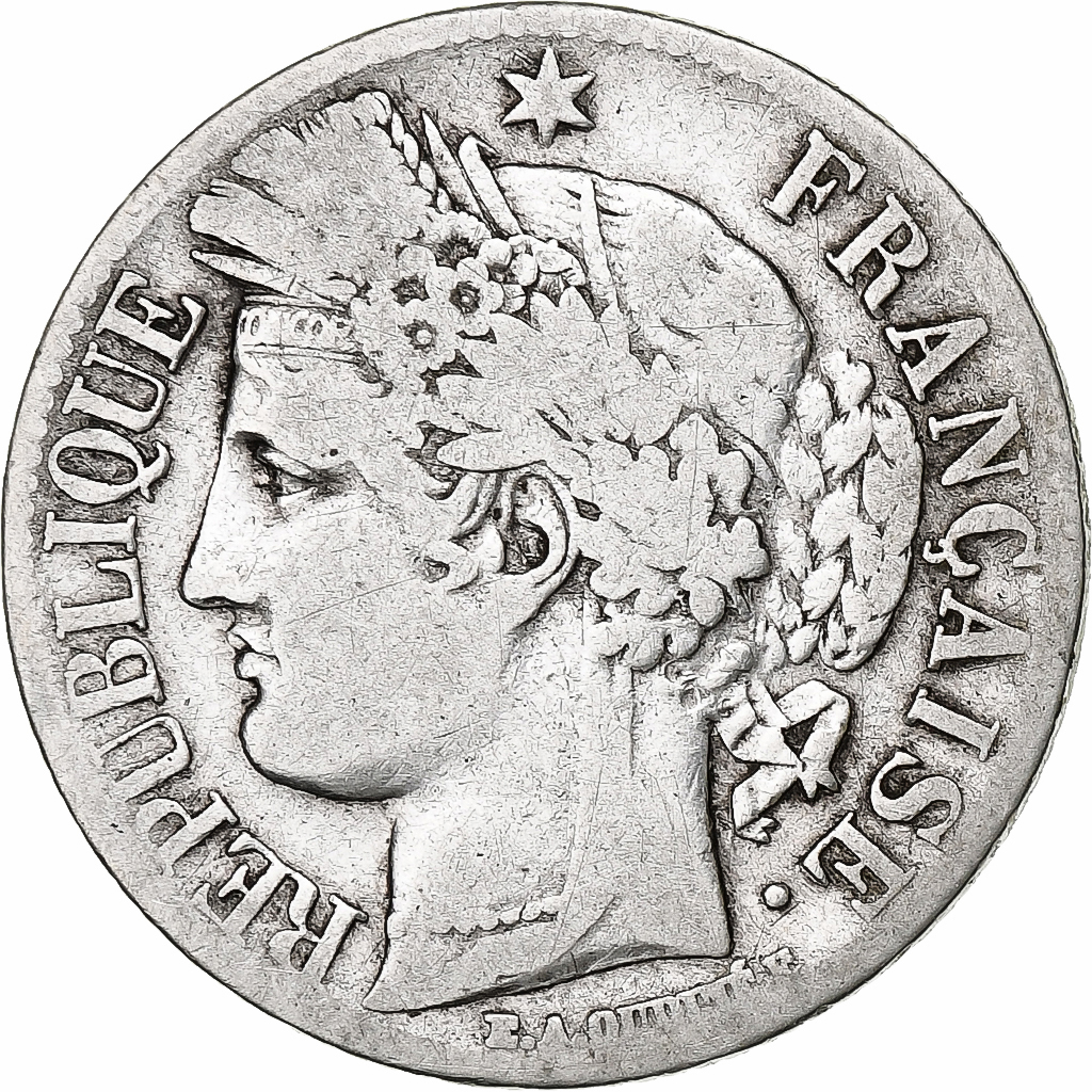 France, Franc, Cérès, 1849, Paris, Silver, , Gadoury:457, KM:759.1