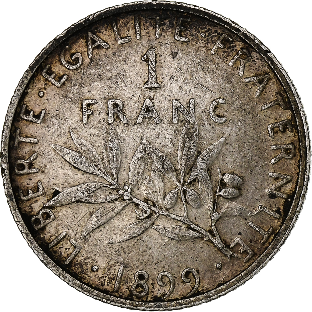 France, Franc, Semeuse, 1899, Paris, Silver, , Gadoury:467, KM:844.1