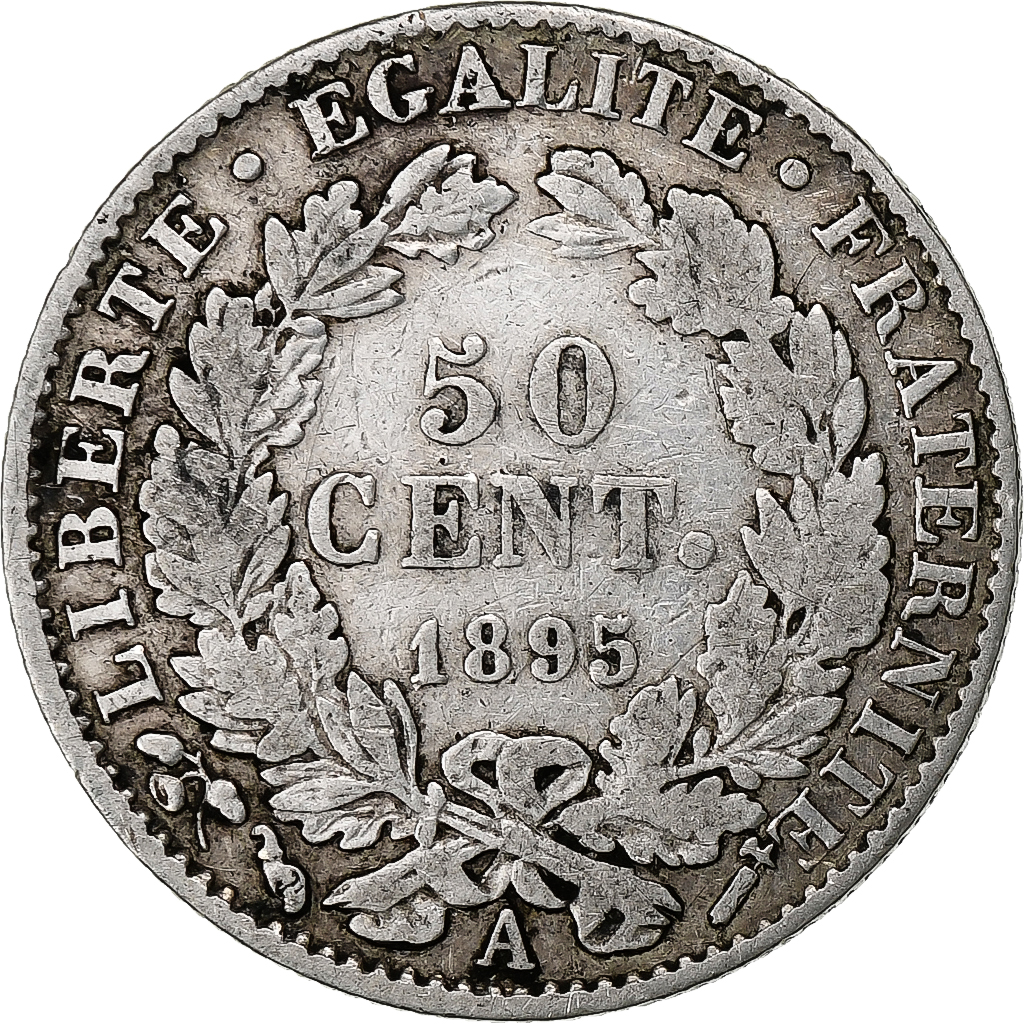 France, 50 Centimes, Cérès, 1895, Paris, Silver, , Gadoury:419a