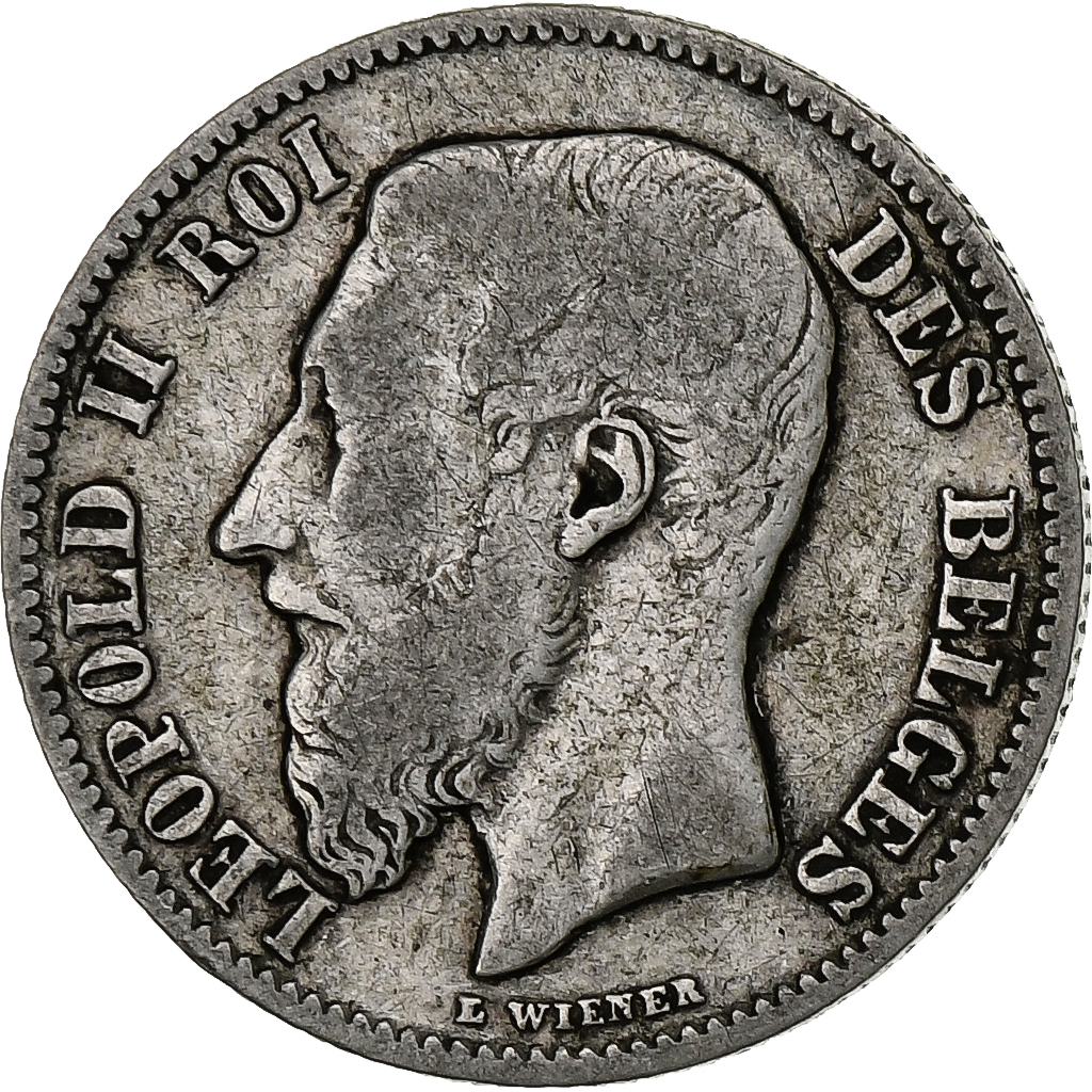 Belgium, Leopold II, 50 Centimes, 1899, Silver, , KM:26