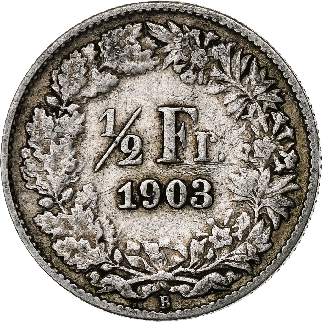 Switzerland, 1/2 Franc, 1903, Bern, Silver, , KM:23